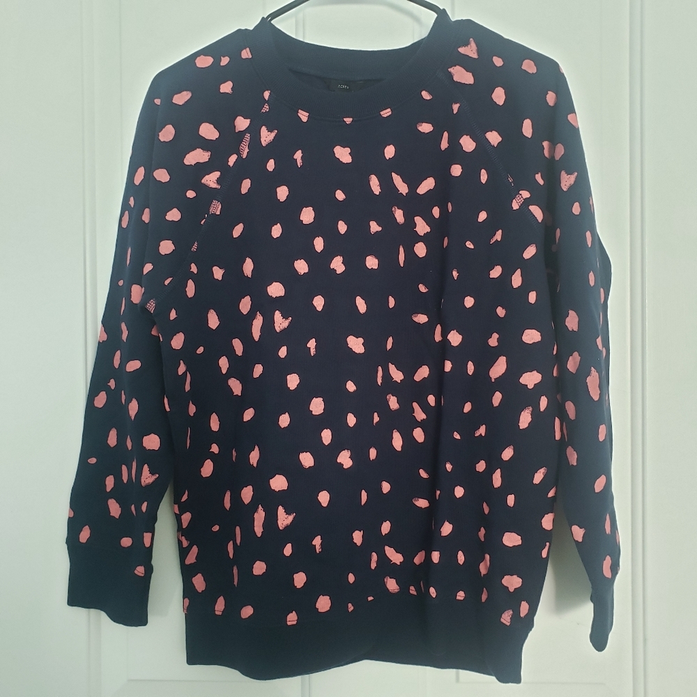 NEW Cotton Terry Sweatshirt in Painter's Leopard Print